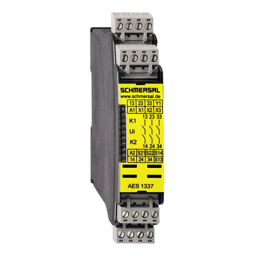 Sicherheitsrelais für Sicherheitsschalter - AES1337 - SCHMERSAL - für DIN-Schiene