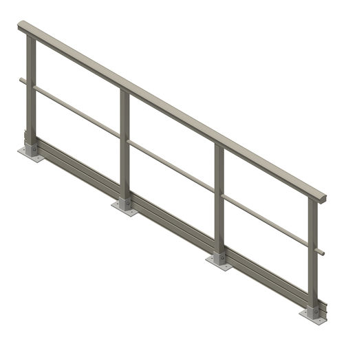 Verzinktes Schutzgeländer - Meiser - GRP / Edelstahl / für Bautreppen