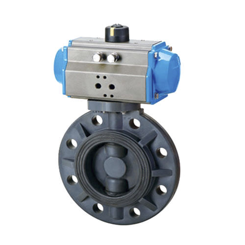 Absperrklappe - D671X-10PVC, DNV, CE - Zhejiang Kangsaite Valve Co., Ltd. - pneumatisch gesteuert / Kunststoff