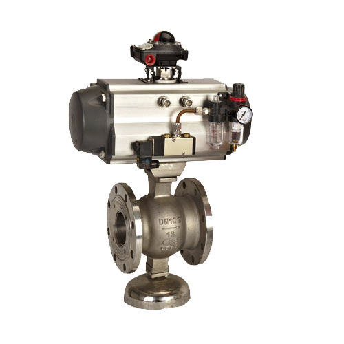 Kugelventil - Q641F-16P/R , DNV, CE - Zhejiang Kangsaite Valve Co., Ltd. - pneumatisch gesteuert / Flansch / betriebenes