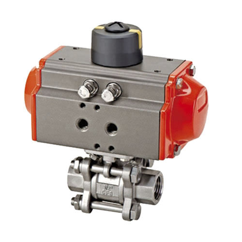 Kugelventil - Q611F-16P/R, DNV, CE - Zhejiang Kangsaite Valve Co., Ltd. - pneumatisch gesteuert / 3-teilig