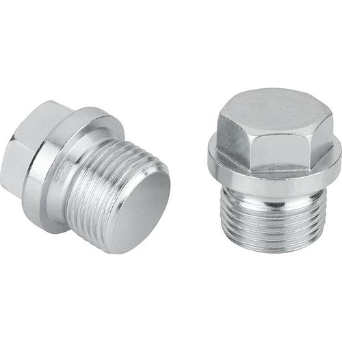 Runder Stopfen - 28016 - norelem - Éléments standard mécaniques - Sechskant / Gewinde / Stahl
