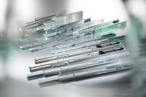 Teleskopische Linear-Gleitschiene - 21334 - norelem - Éléments standard mécaniques - voll ausziehbar / mit Kugelkäfig / Präzision