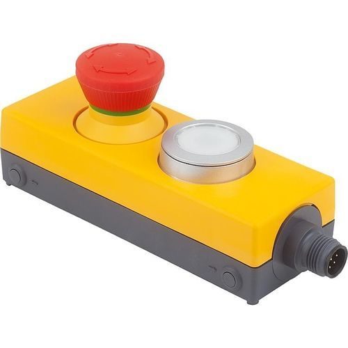 Notausschalter-Drucktaster - 81150-22 - norelem - Éléments standard mécaniques - LED-beleuchtet / LED / rechteckig