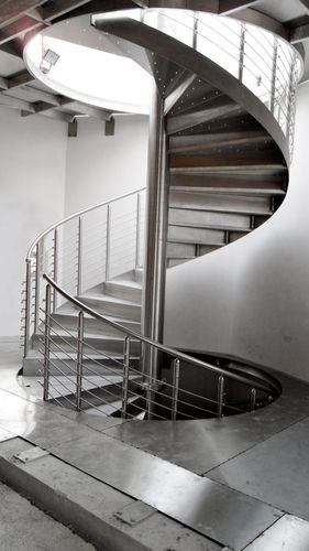 Wendeltreppe - VLS Technologies - Edelstahl / vergittert / modular