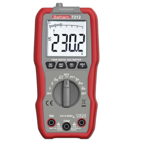 Digitales Multimeter - 7212 - SEFRAM INSTRUMENTS - tragbar / 600 V / 10 A