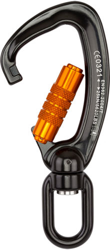 Karabiner mit Drehgelenk - Negro - Vertiqual - Aluminium / symmetrisch
