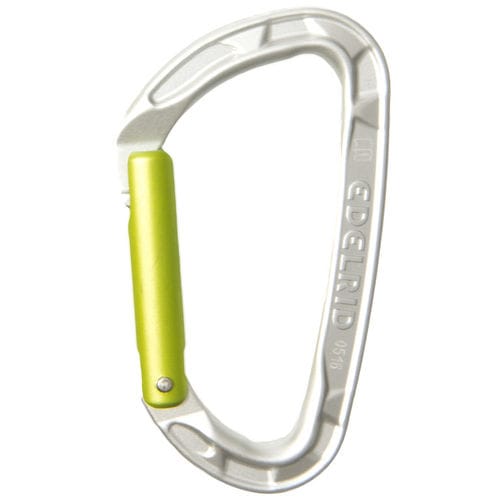 Karabiner mit Verriegelung - 8 - 23 kN | PURE STRAIGHT  - Edelrid - Silber / asymmetrisch
