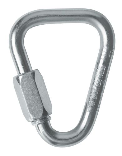 Karabiner mit Verriegelung - TRIANGLE - Edelrid - Metall / asymmetrisch