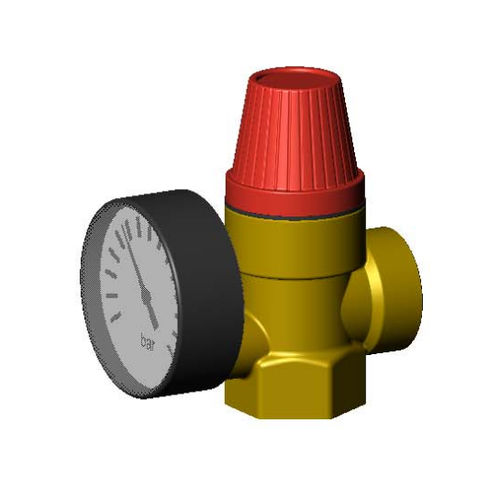 Sicherheitsventil für Druckluft - SR1 series - TECOFI - für Wasser / Gewinde / Membran