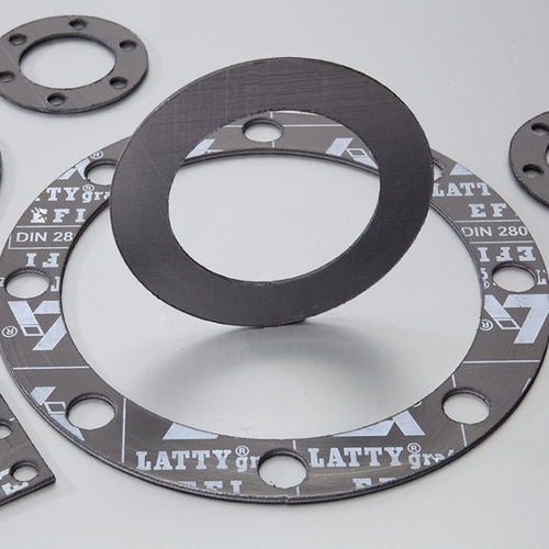 Dichtplatte / expandiertes Graphit - LATTYgraf EFI - LATTY INTERNATIONAL - Edelstahl / Flansch / für Ventil