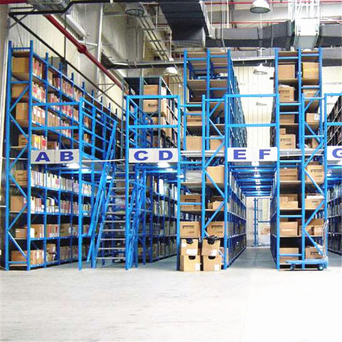 Stahlbaubühne mit Aufbewahrungssystem - ISO9001,ISO14001 - Nanjing fuyuan technology co.,ltd - Mehretagen / maßgefertigt / mit Geländer