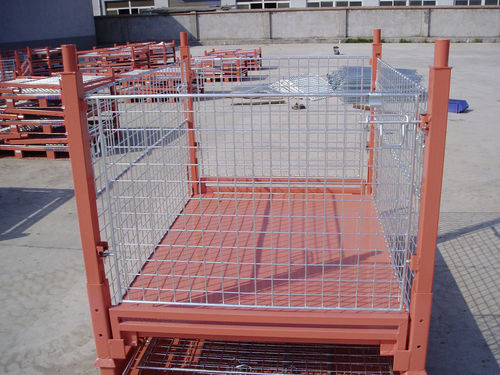 Stahl-Palettenbox - UN-MC0804 - Nanjing fuyuan technology co.,ltd - Maschendraht / für Materialumschlag / zusammenklappbar