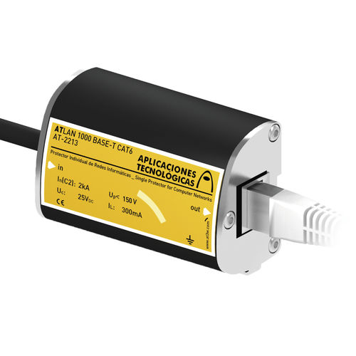 Überspannungsableiter für Cat6 - Leitung - ATLAN 1000 BASE-T CAT6 POE - Aplicaciones Tecnológicas, S.A. - für Rechnernetzwerk / RJ45 / DC