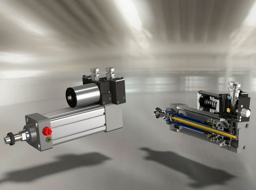 Hydropneumatischer Zylinder - Tecnofluid Engineering SrL - Kolben / doppeltwirkend / Aluminium