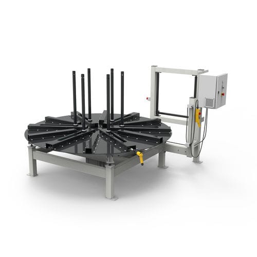 Auf- und Abwickelgerät / für Schläuche - INDUSTRIAL DECOILER - TECHMAFLEX - Kabeltrommel / halbautomatisch / motorisiert