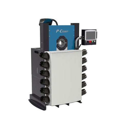 Crimpmaschine für Muttern - P CRIMP 140 - TECHMAFLEX - für Schläuche / für Hydraulikschläuche / halbautomatisch
