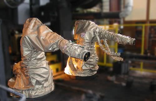 Schutzhülle für Schmiederoboter - TIFFON-GREEN  - ASP - wasserdicht / maßgefertigt / zur Metallbearbeitung