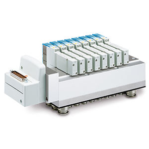 Schieber-Ventilinsel - JSY3000-S - SMC  - pneumatisch / Standard / Plug-in