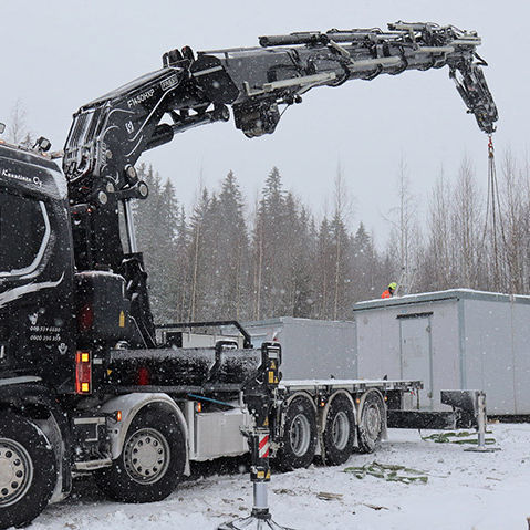 LKW-montierter Kran - F1450R-HXP TECHNO series - Fassi gru S.p.A - Ausleger / für Baustelle / für Hubanwendungen