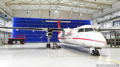 Schiebetür - Aircraft hangar door - SHIPYARDDOOR (Hangar Door | High Speed Door) - faltbar / für den Innenbereich / Hangar