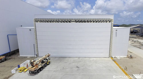 Falthebetor - SHIPYARDDOOR (Hangar Door | High Speed Door) - Stoff / Hangar / mit großen Abmessungen