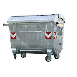 Müllbehälter / galvanisiertem Stahl - GRA-400 series - GRECO-ECOLOGY - für städtische Produkte / mit Deckel / 4 Räder