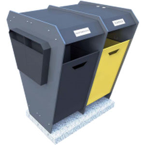 Modularer Müllbehälter - ECOFOURBOX - GRECO-ECOLOGY - galvanisiertem Stahl / für städtische Produkte / für Industrieprodukte