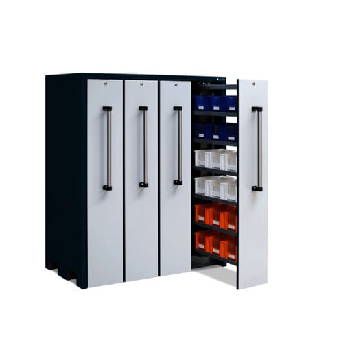 Sichtlagerkästen-Schrank - 3461 Set KEK series - Apfel Metallverarbeitung GmbH - Lager / bodenstehend / mit Schublade