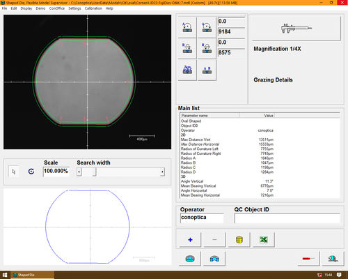 Analysesoftware - Shaped Die - Conoptica as - Mess / für Kabel / 3D
