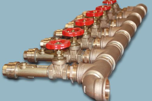 Mehrweg-Verteilerblock - Deltatherm Hirmer GmbH - Messing