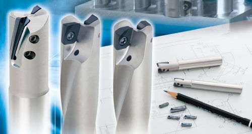 Walzenstirnfräser - HYBRIDTACMILL series - Tungaloy EUROPE - Schaft / Wendeplatten