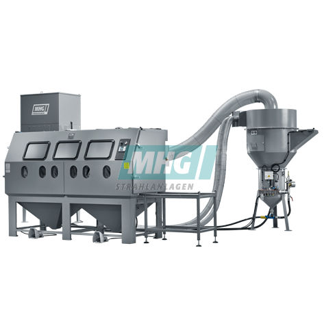 Druckstrahlkabine - SMG 160 DUO S/D - MHG Strahlanlagen GmbH - Hand / doppelt