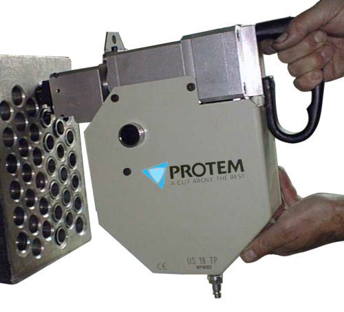 Kantenfräsmaschine für Wärmerohrtauscher - S18TP - PROTEM - pneumatisch / elektrisch / tragbar