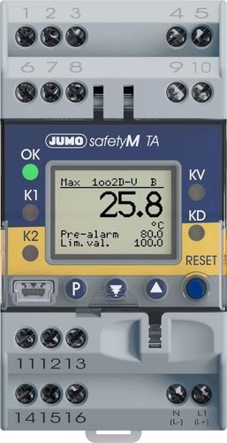 Sicherheitsmonitor auf DIN-Schiene - JUMO safetyM TA - JUMO GmbH & Co. KG
