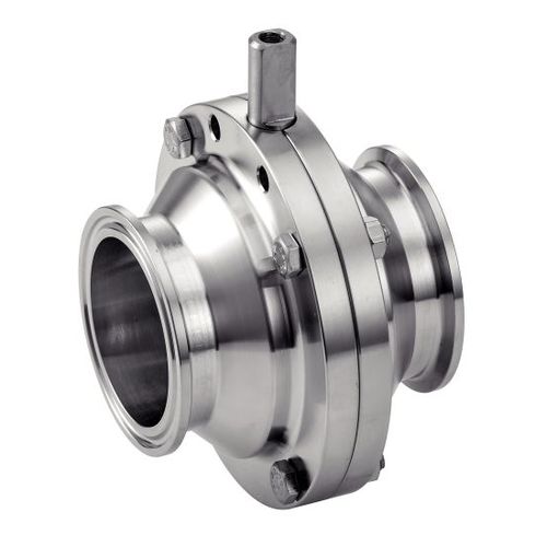 Absperrklappe - 63451 - BENE INOX - für flüssige Lebensmittel und Getränke / Flansch / Edelstahl