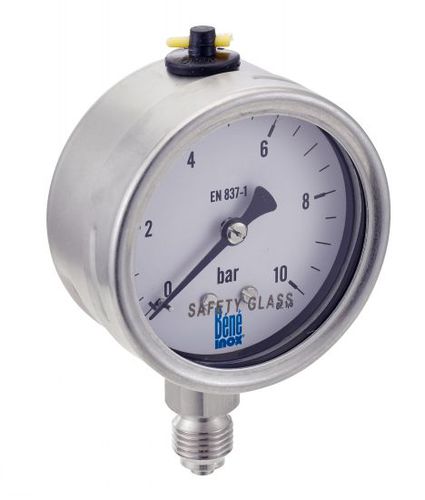 Manometer mit Zifferblatt-Anzeige - 7315 - BENE INOX - Gewinde / Edelstahl / Rohrfeder