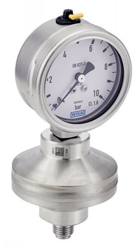 Manometer mit Zifferblatt-Anzeige - 7323 - BENE INOX - Gewinde / Edelstahl / Membran