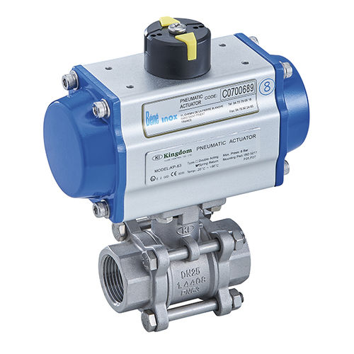 Kugelventil - 50070 - BENE INOX - pneumatisch gesteuert / innen/innen / 3-teilig