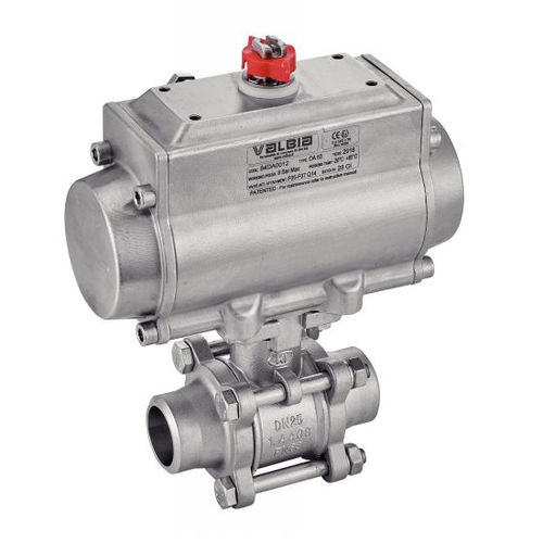 Kugelventil - 50075 - BENE INOX - pneumatisch / Absperr / 3-teilig