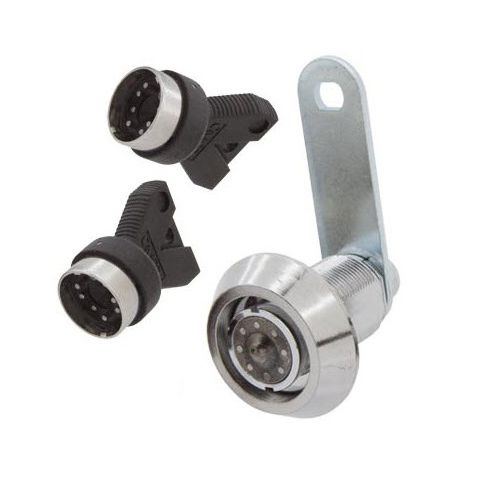 Nockenschloss - V-matic series - Camlock Systems - mit wechselbarer Kombination / mit Schlüssel / Messing