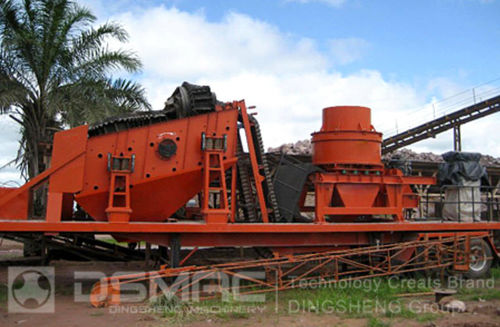 Brecher mit Vertikalachse - DMP series  - Zhengzhou Dingsheng Engineering Technology Co., Ltd. - mobil / kompakt / fein