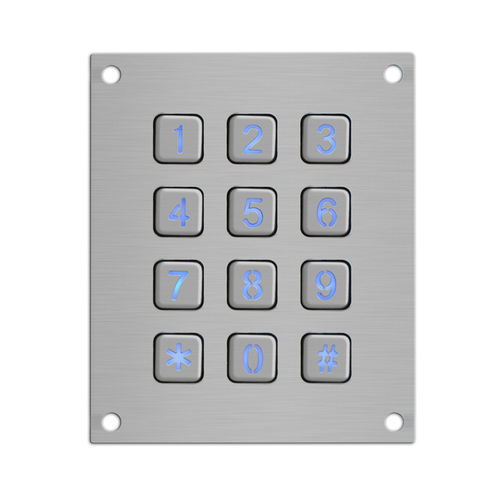 Nummernblock / 12 Tasten - B884 - Joiwo Explosion Proof Science and Technology - einbaufähig / Edelstahl / IP65