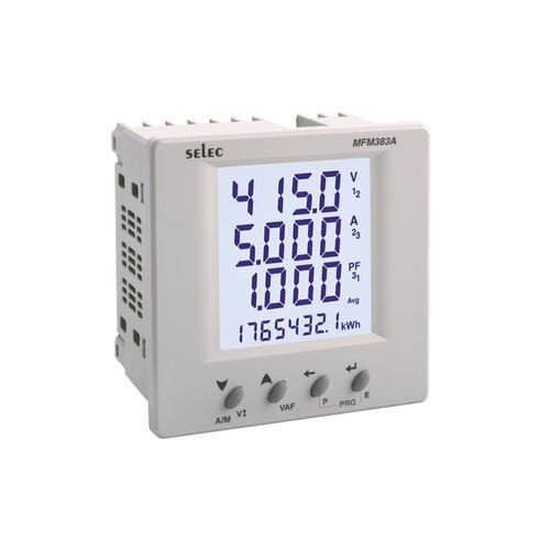 Digitales Multimeter - MFM383A series - SELEC Controls Pvt. Ltd. - für Schalttafeleinbau / cat I / Frequenz