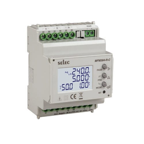 Digitales Multimeter - MFM384-R-C series - SELEC Controls Pvt. Ltd. - für DIN-Schiene / cat I / Frequenz