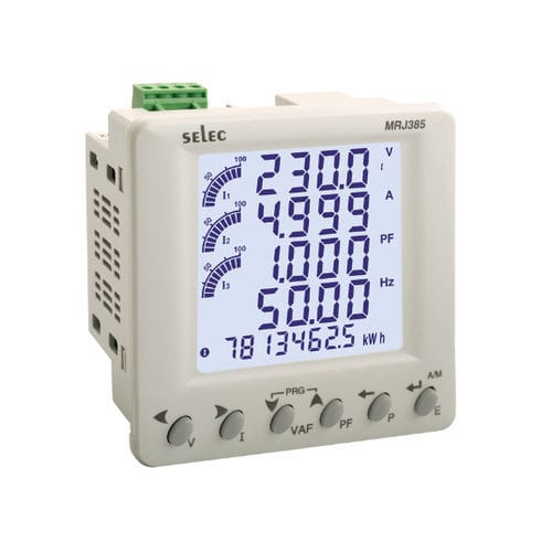 Digitales Multimeter - MRJ385 series - SELEC Controls Pvt. Ltd. - für Schalttafeleinbau / cat I / Frequenz