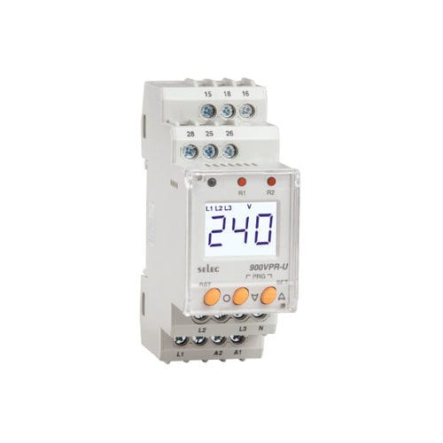 Überspannungsschutzrelais - 900VPR-BL-U-CE - SELEC Controls Pvt. Ltd. - Unterspannung / Phasenfolge / für Phasenverlust