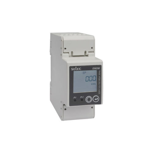 Einphasiger elektrischer Energiezähler - EM2M series - SELEC Controls Pvt. Ltd. - für DIN-Schiene / RS-485 / Modbus