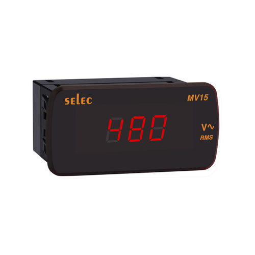 Digitales Voltmeter - MV15 series - SELEC Controls Pvt. Ltd. - für Schalttafeleinbau / einphasig
