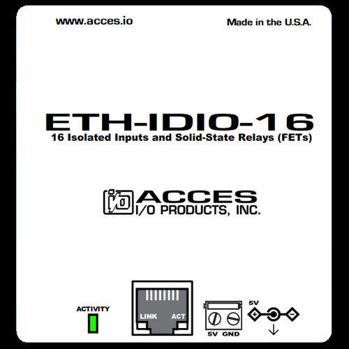 Digitales E/A-Modul - ETH-IDIO-16 - ACCES I/O Products, Inc. - Ethernet / RJ45 / mit Relais-Ausgang